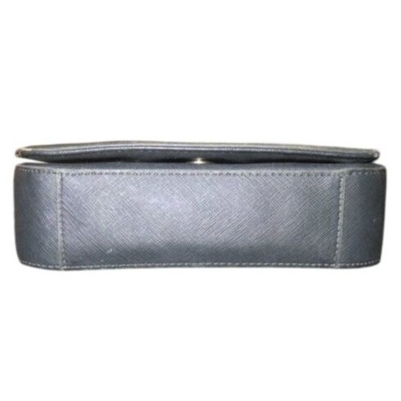 TORY BURCH Fleming Black Structured Quilted leather flap chain crossbody handbag - Picture 7 of 14